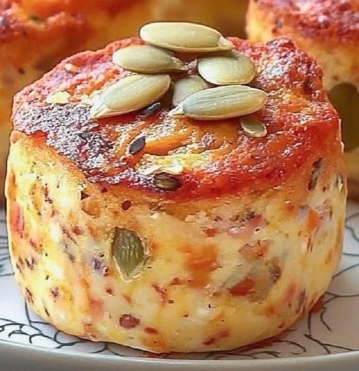 Muffins salés aux graines et poivrons