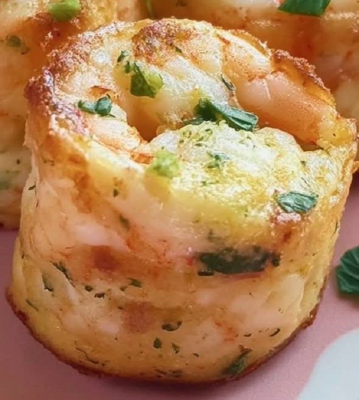 Muffins aux crevettes et fines herbes