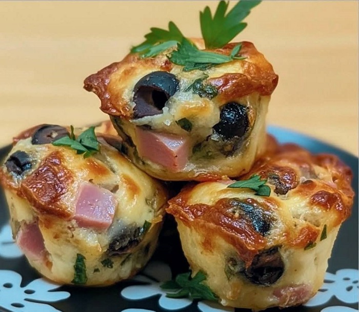 Muffins salés jambon et olives