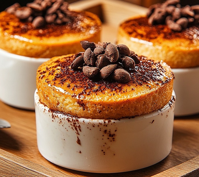 Soufflés au café Arabica et éclats de cacao