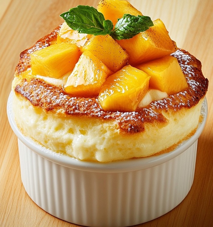 Soufflé mangue & vanille de Tahiti