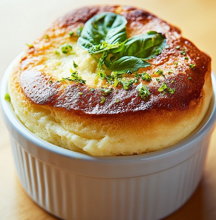 Soufflé au citron vert & basilic frais