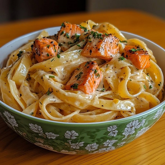 Tagliatelles saumon crème citron