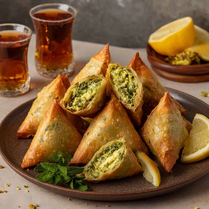 Bricks aux herbes et à l’œuf