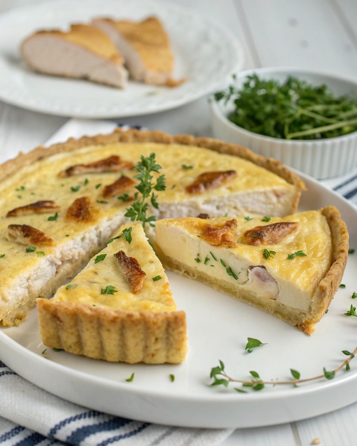 Quiche Lorraine revisitée au Poulet