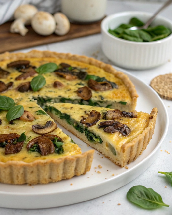 Quiche aux Champignons & Épinards
