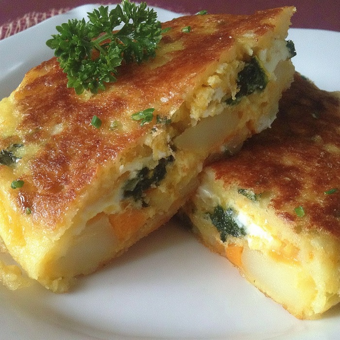 Brick aux pommes de terre et œuf