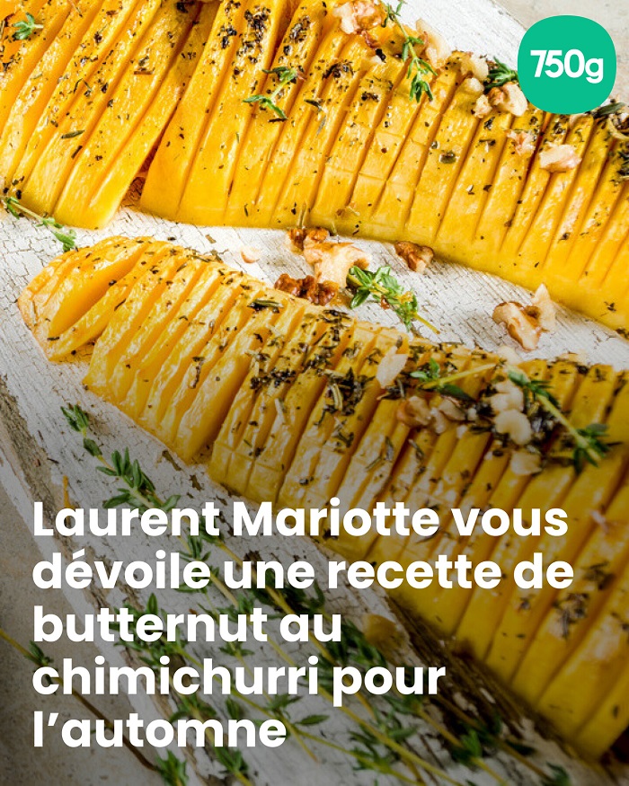 butternut avec une sauce chimichurri