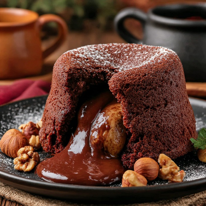 Fondant au chocolat noir – cœur coulant à la crème de marrons