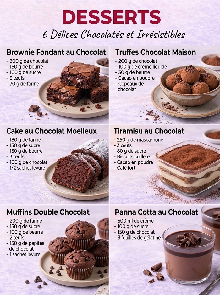 Desserts chocolatés