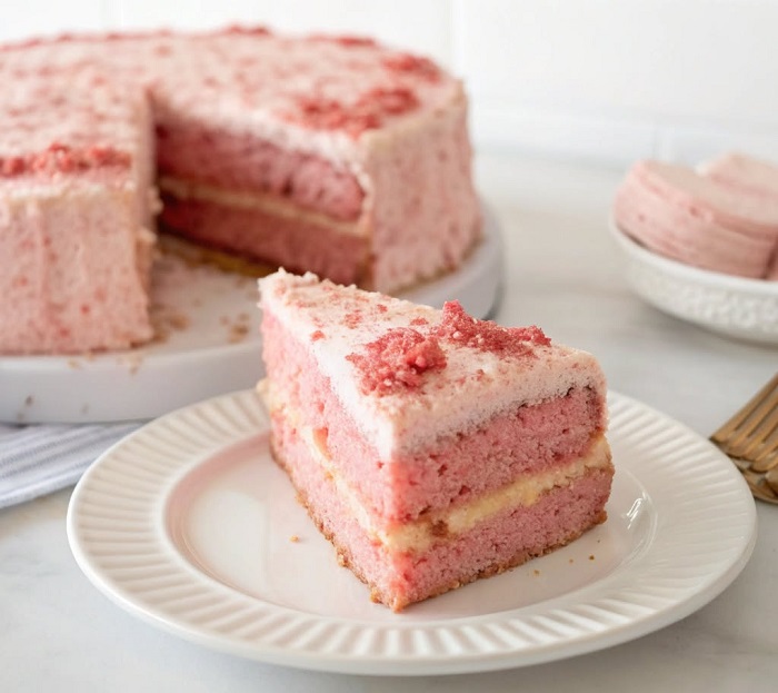 Gâteau Moelleux Aux Biscuits Roses De Reims