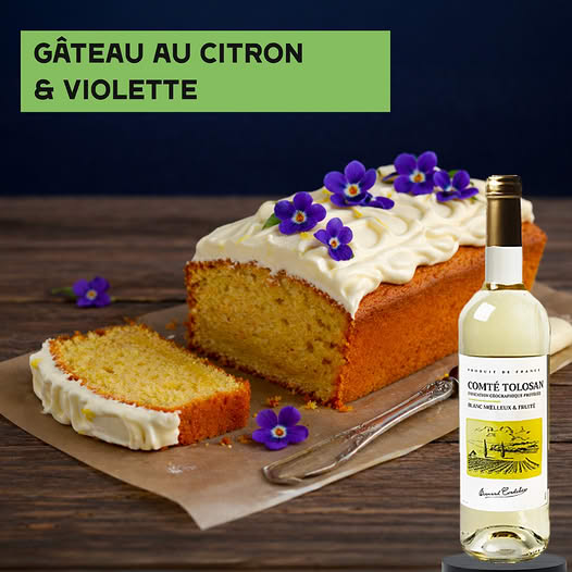 Gâteau au citron & violette