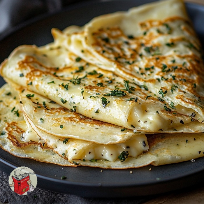 Crêpes au fromage et aux herbes