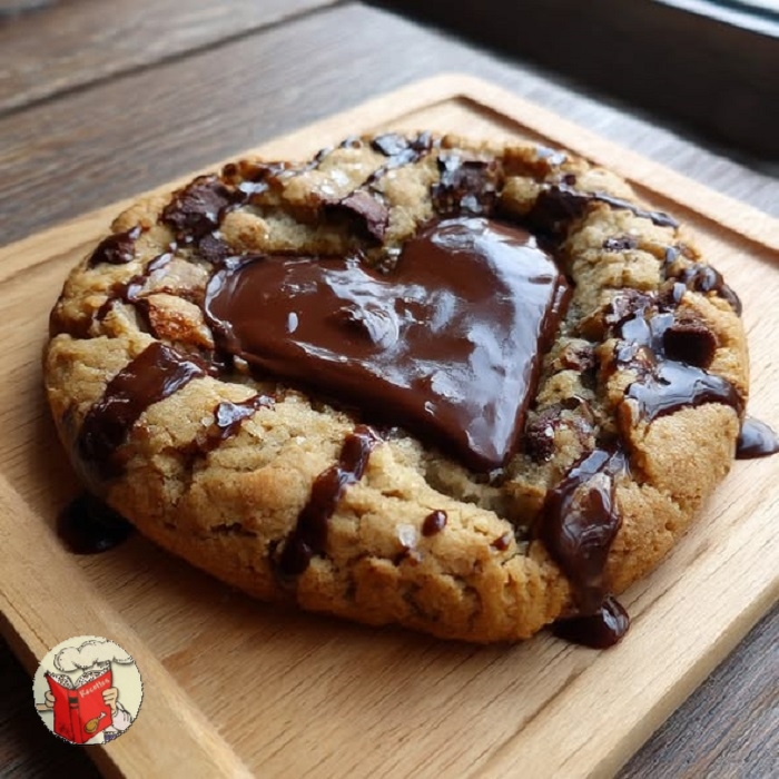 Gros cookie épais au cœur fondant chocolat