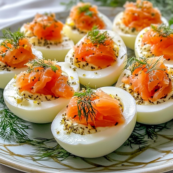Œufs Mimosa au Saumon Fumé et Aneth