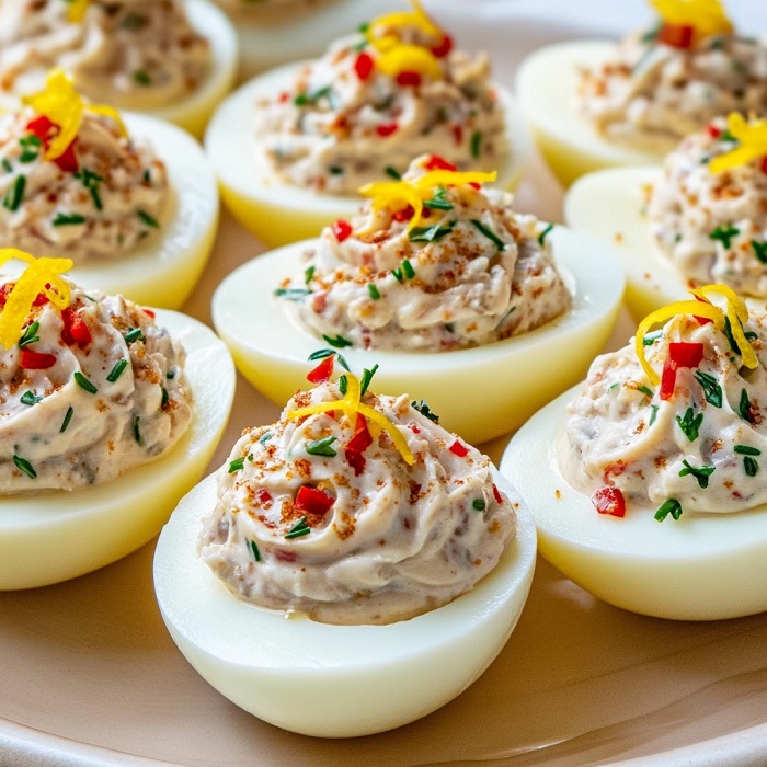 Œufs Farcis au Thon et aux Épices Douces