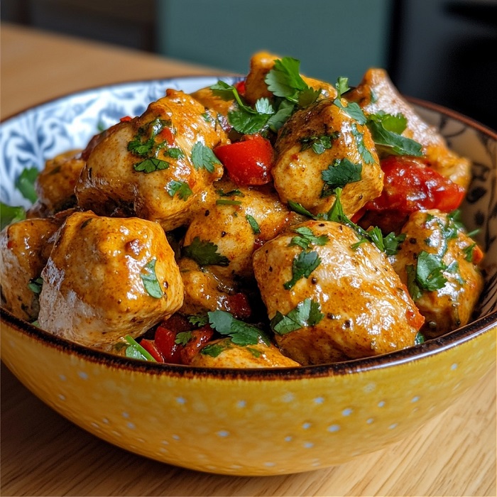 Poulet crémeux au paprika & poivron