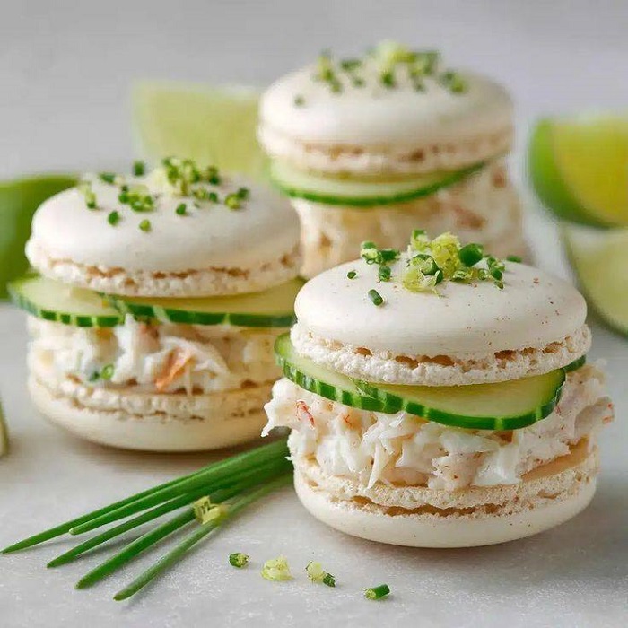 Macarons salés au crabe & citron vert