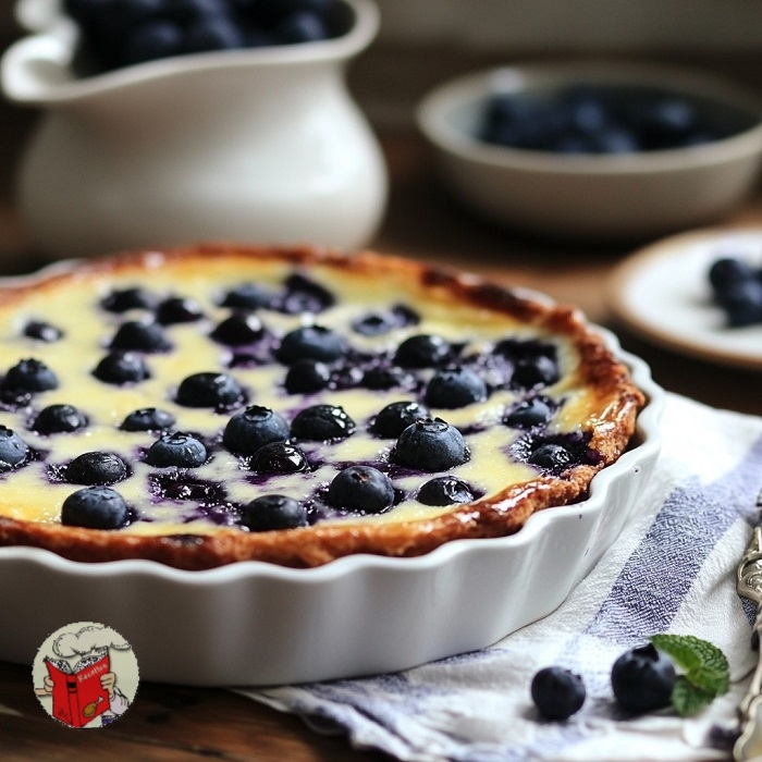 Clafoutis aux myrtilles et à la vanille